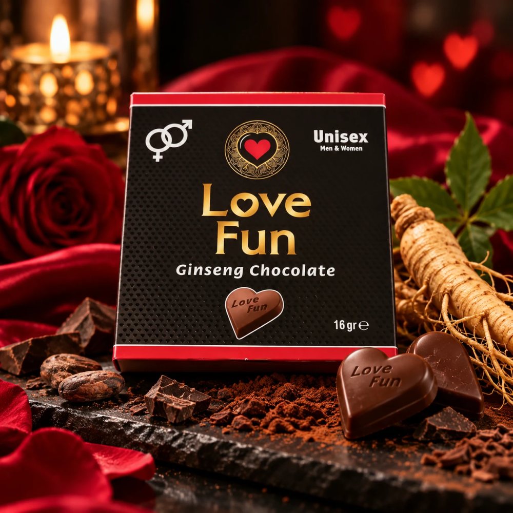 Love Fun Ginseng Chocolate — čokolada u obliku srca, originalno pakovanje